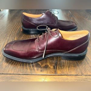 Rockport Men’s Leather Dress Shoes size 10 m lace split toe Cognac Oxford NEW